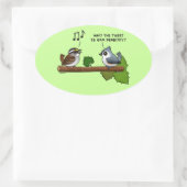 Sticker Ovale Qui est le Tweet ? (Sac)