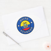 Sticker Ovale Quito Équateur (Enveloppe)