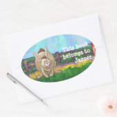 Sticker Ovale Rabbit Animal Parade écrire des trucs (Enveloppe)