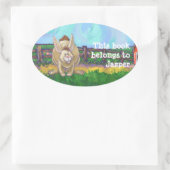 Sticker Ovale Rabbit Animal Parade écrire des trucs (Sac)