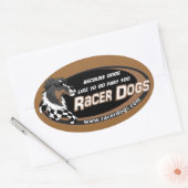 Sticker Ovale RacerDogs - Affiches de logo d'origine (Enveloppe)