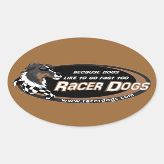 Sticker Ovale RacerDogs - Affiches de logo d'origine