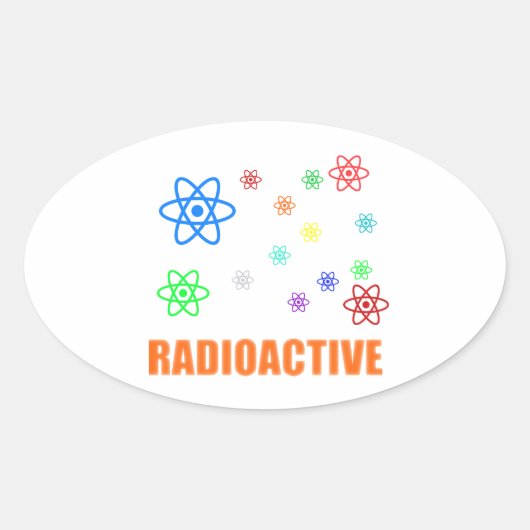 Sticker Ovale Radioactif (Devant)