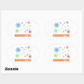Sticker Ovale Radioactif (Feuille)