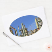 Sticker Ovale raffinerie de pétrole (Enveloppe)