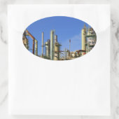Sticker Ovale raffinerie de pétrole (Sac)