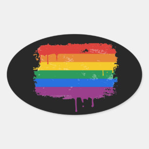 Sticker Ovale RAINBOW DRIP - .png