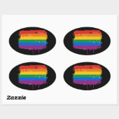 Sticker Ovale RAINBOW DRIP - .png (Feuille)