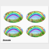 Sticker Ovale Rainbow fantasy (Feuille)