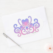 Sticker Ovale Rainbow Lily and Heart (Enveloppe)