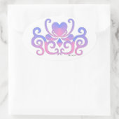 Sticker Ovale Rainbow Lily and Heart (Sac)