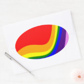 Sticker Ovale Rainbow Roy G Biv (Enveloppe)