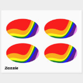 Sticker Ovale Rainbow Roy G Biv (Feuille)