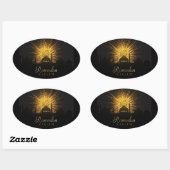 Sticker Ovale Ramadan (Feuille)