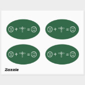 Sticker Ovale Randonnée Vous Rend Heureux (Feuille)