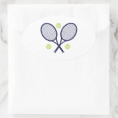 Sticker Ovale Raquettes de tennis (Sac)