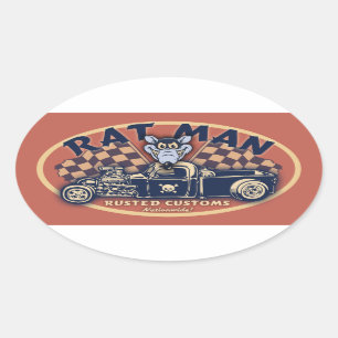 Sticker Ovale Rat Man II-ov