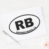 Sticker Ovale RB Redondo Beach ovale (Enveloppe)
