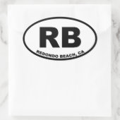 Sticker Ovale RB Redondo Beach ovale (Sac)