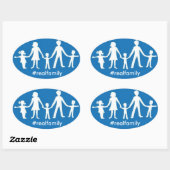 Sticker ovale #realfamily avec valeurs traditionne (Feuille)