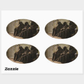 Sticker Ovale Reapers Grim En Attente De Vous (Feuille)