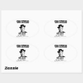 Sticker Ovale Recherché Jesse James (Feuille)