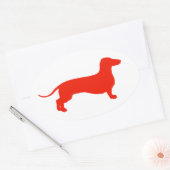 Sticker Ovale Red Doxie (Enveloppe)