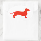 Sticker Ovale Red Doxie (Sac)