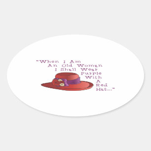 Sticker Ovale Red Hat