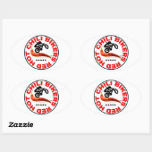Sticker Ovale Red Hot Chili Bikers (Feuille)