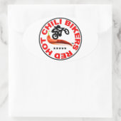 Sticker Ovale Red Hot Chili Bikers (Sac)