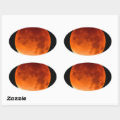 Sticker Ovale Red Moon (Feuille)