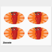 Sticker Ovale Red Pepper Superstar (Feuille)