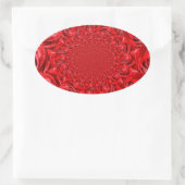 Sticker Ovale Red Roses Kaleidoscope : Art Heureuse Sainte-Valen (Sac)