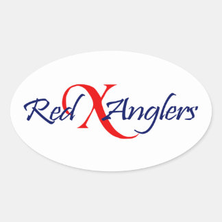 Sticker ovale Red X Anglers