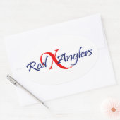 Sticker ovale Red X Anglers (Enveloppe)