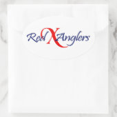 Sticker ovale Red X Anglers (Sac)