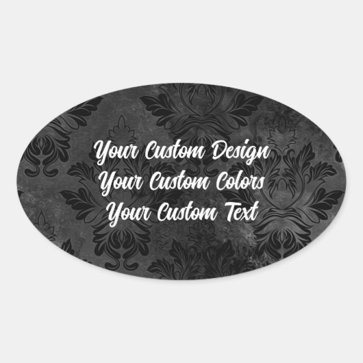 Sticker Ovale Redessinez à partir de zéro ! Créez un entièrement (Devant)