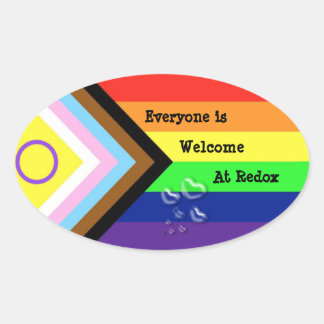 Sticker ovale Redox Pride