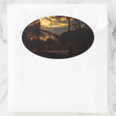 Sticker Ovale Réflexion Bayou Sunset (Sac)