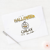 Sticker Ovale Refroidissez et détendez-vous Happy Halloween Coll (Enveloppe)