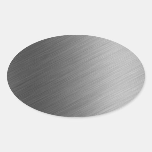 Sticker Ovale Regard en aluminium balayé en métal (Devant)