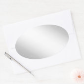 Sticker Ovale Regarder en argent métallique (Enveloppe)