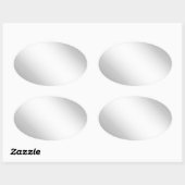 Sticker Ovale Regarder en argent métallique (Feuille)