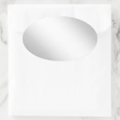 Sticker Ovale Regarder en argent métallique (Sac)