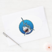 STICKER OVALE REGARDEZ ! (Enveloppe)
