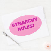 STICKER OVALE RÈGLES DE GYNARCHY ! (Enveloppe)