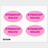 STICKER OVALE RÈGLES DE GYNARCHY ! (Feuille)