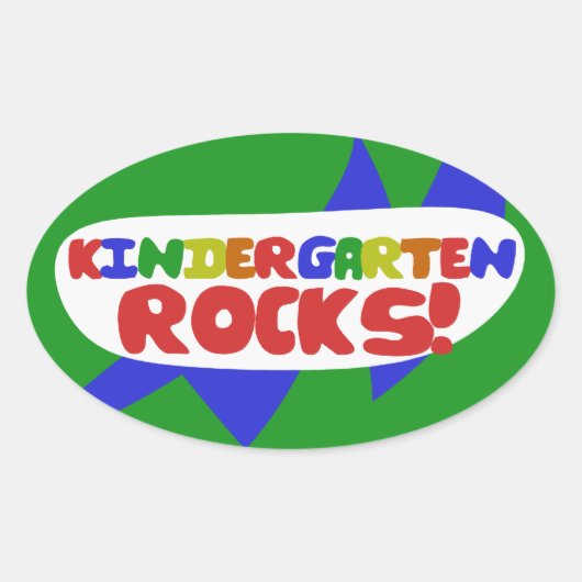 Sticker Ovale Règles de jardin d'enfants (Devant)