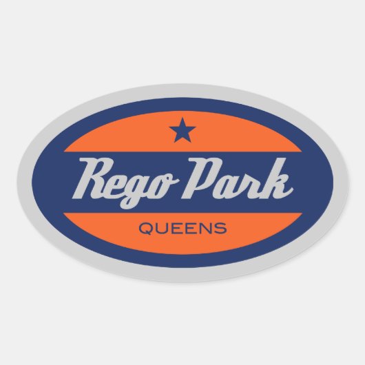 Sticker Ovale Rego Park (Devant)